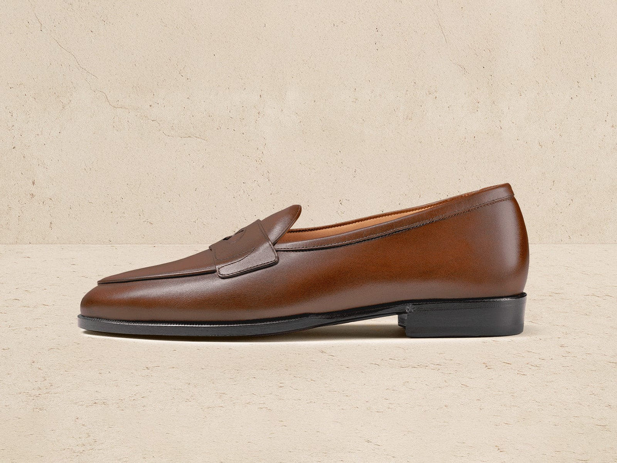 Grand Fleurus Penny Loafers in Tawny Noble Calf
