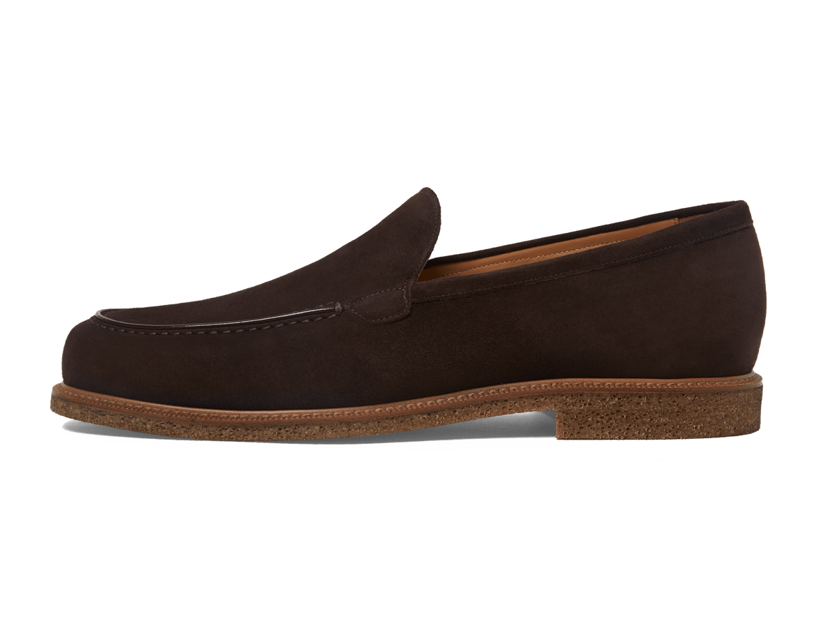 Antibes Loafers in Moka Brown Luxe Suede