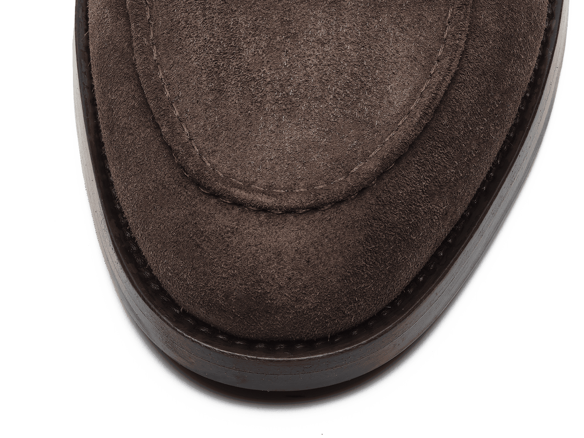 Berkeley Penny Loafers in Dark Brown Suede