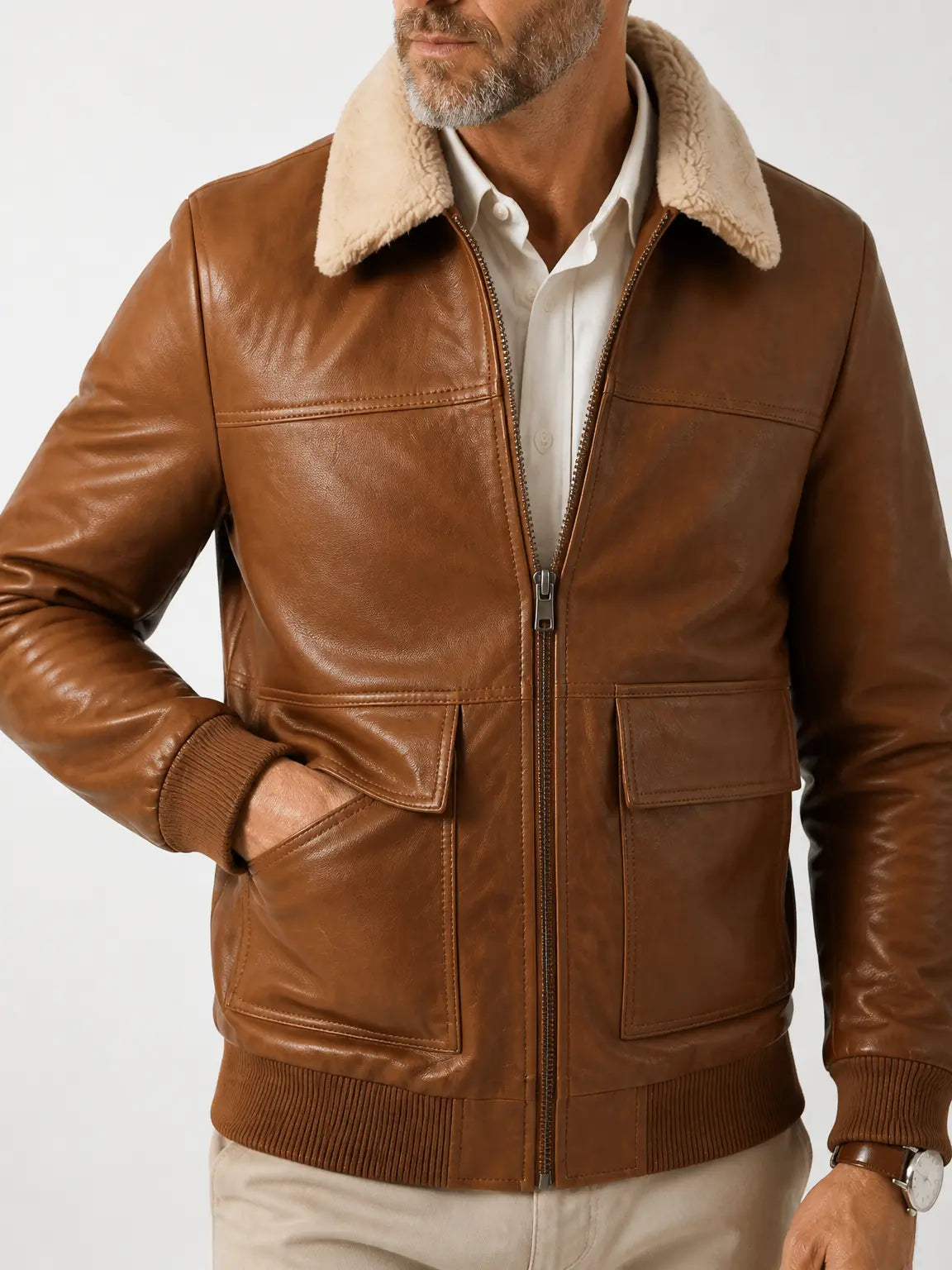 Laramie Sherpa-Collar Jacket