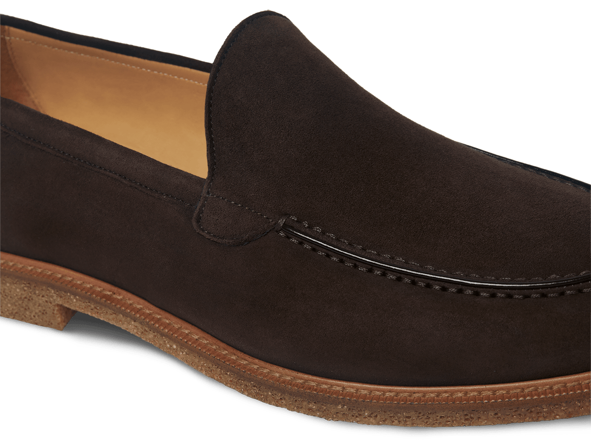 Antibes Loafers in Moka Brown Luxe Suede