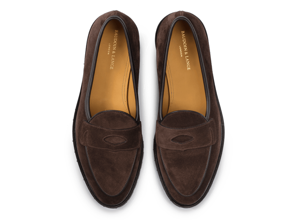 Grand Varenne Loafers in Dark Brown Shield Suede