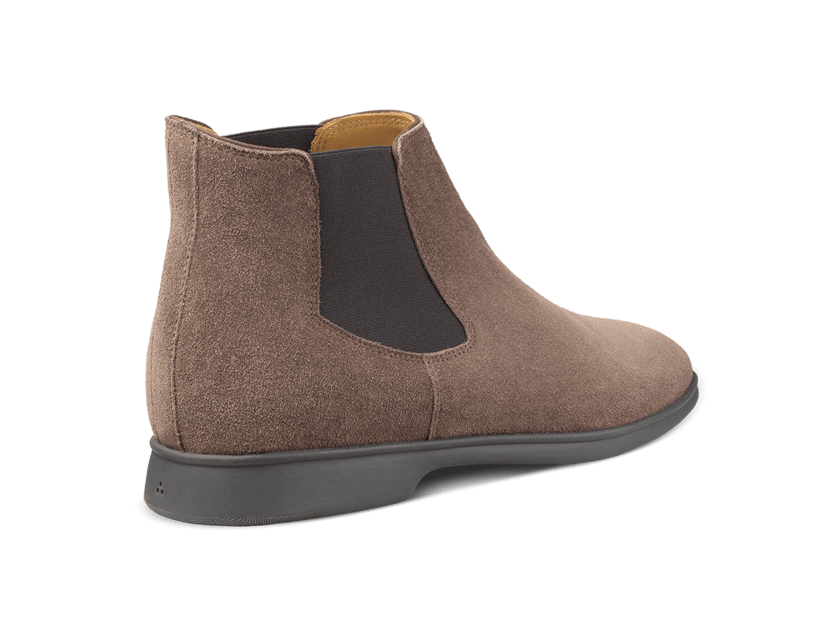 Rover Boots in Deep Taupe Glove Suede Dark Sole