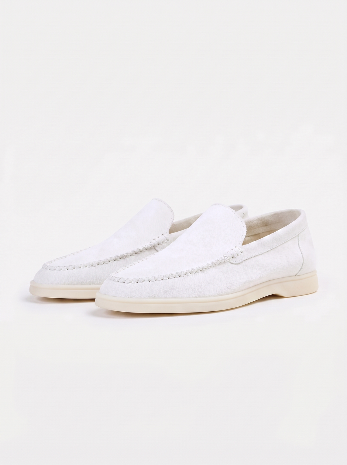 White Bellagio Loafers